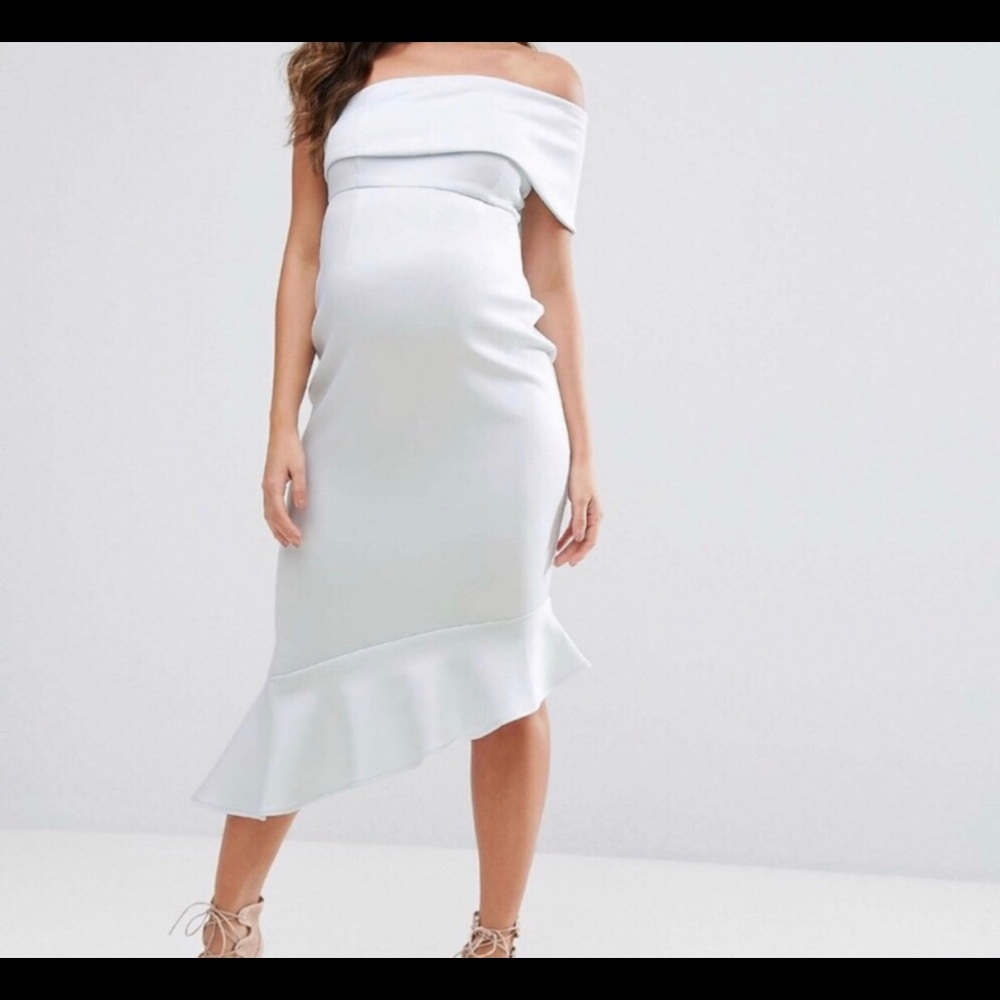 Pale Baby Blue Maternity Dress